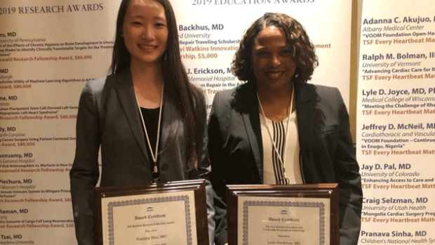 Leah Backhus and Yuanjia Zhu receive funding for cardiothoracic surgery grants