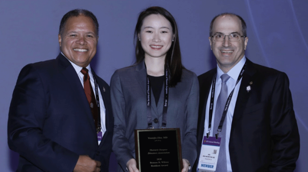 Yuanjia Zhu winning TSDA Benson R. Wilcox award