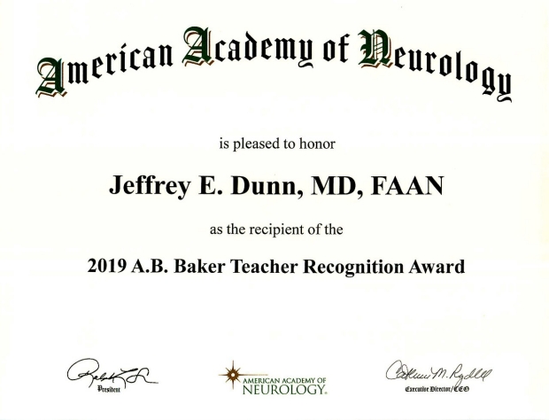 AB Baker Teacher Recognition Award