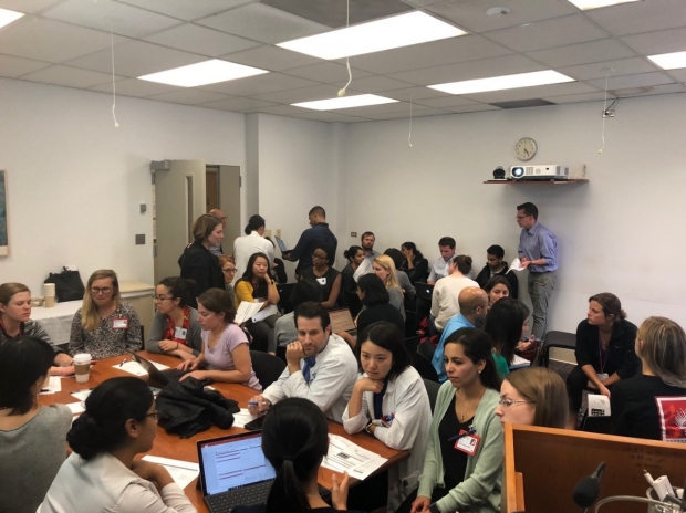 Teams of Stanford Neurology residents and fellows identify systems issues and sketch fishbone diagrams