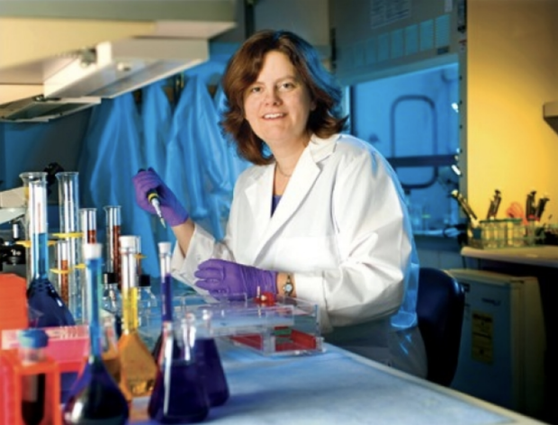 Dr. Marion Buckwalter in her research lab