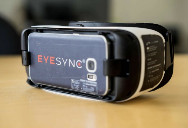 Eyesync concussion measuring device at Stanford