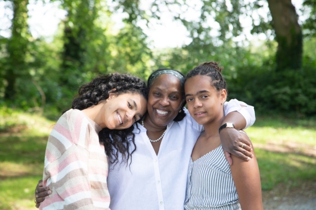Dr. Odette Harris with her daughters