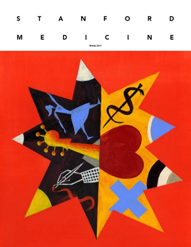 Magazine cover depicting arts and medicine
