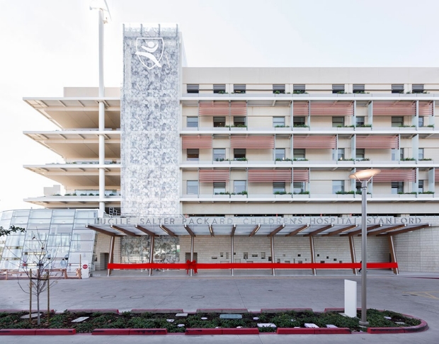 Exterior of the new Packard Children's Hospital
