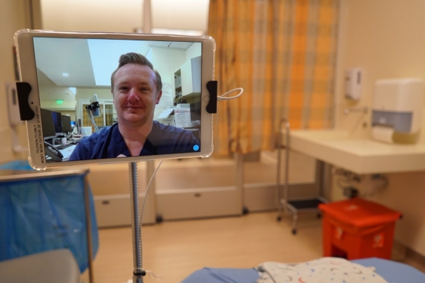 iPad in patient room