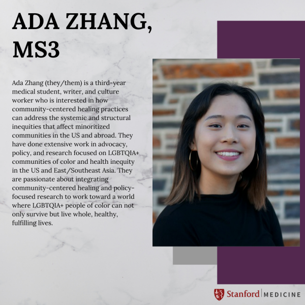 Ada Zhang, MS3, Stanford University School of Medicine