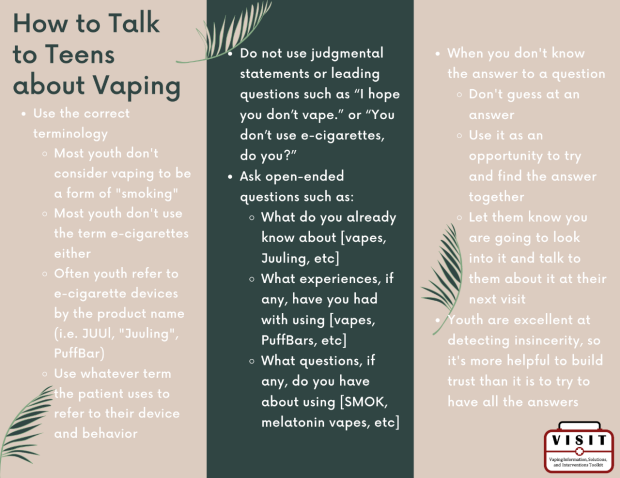 how to talk to teens about vaping